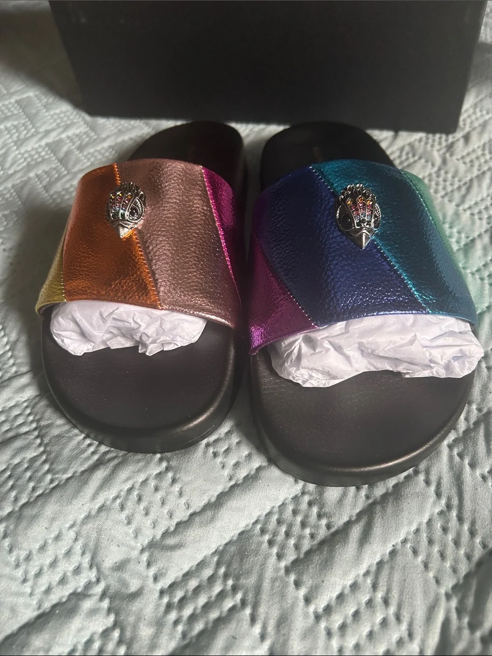 KURT GEIGER LONDON Women's Meena Eagle Slide Sandals